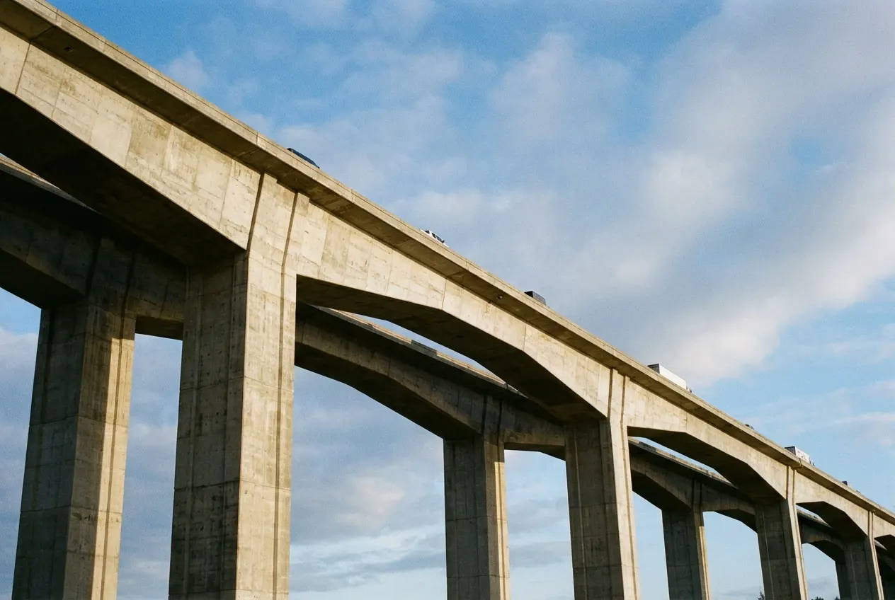 Puente vehicular de concreto, representativo de los proyectos de puentes de ITT